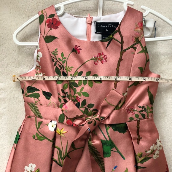 Oscar De La Renta Botanical Dress - Toddler Size 2 - Picture 3 of 5